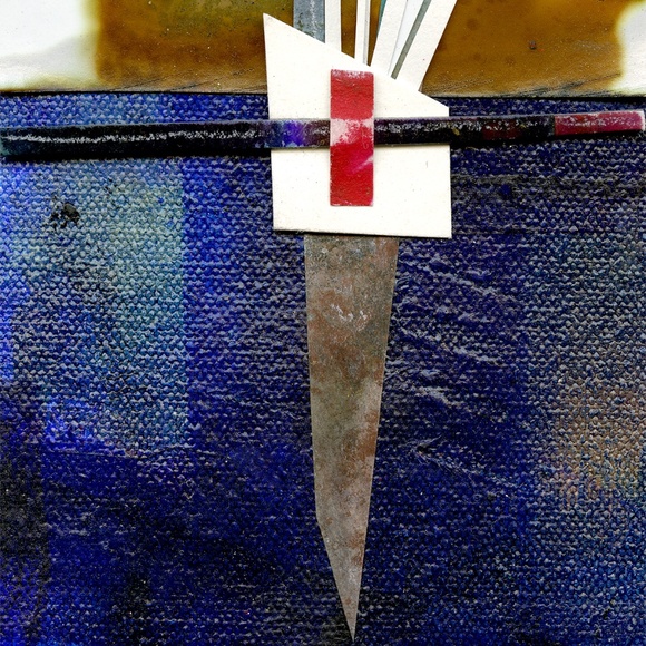 Original ACEO - Miniature Abstract Collage Art - Painting - Abstract Collage 3 - Picture 4 of 6